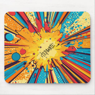 Comic Style Pop Art Explosion (11) Mouse Pad