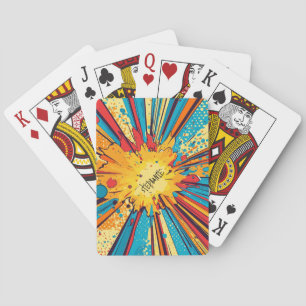 Comic Style Pop Art Explosion (11) Playing Cards