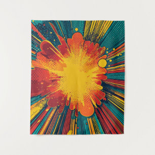 Comic Style Pop Art Explosion (1) Tapestry