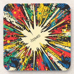 Comic Style Pop Art Explosion (2) Coaster
