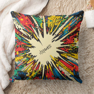 Comic Style Pop Art Explosion (2) Cushion