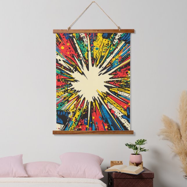 Comic Style Pop Art Explosion (2) Hanging Tapestry (Bedroom)