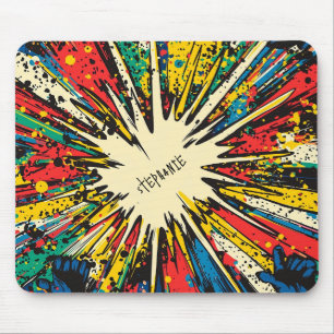 Comic Style Pop Art Explosion (2) Mouse Pad