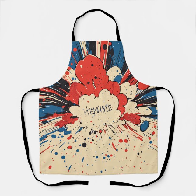 Comic Style Pop Art Explosion (4) Apron (Front)