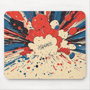 Comic Style Pop Art Explosion (4) Mouse Pad