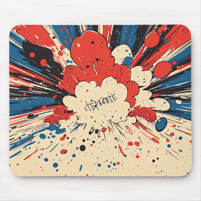 Comic Style Pop Art Explosion (4) Mouse Pad (Front)
