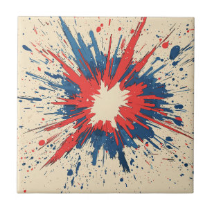 Comic Style Pop Art Explosion (5) Ceramic Tile