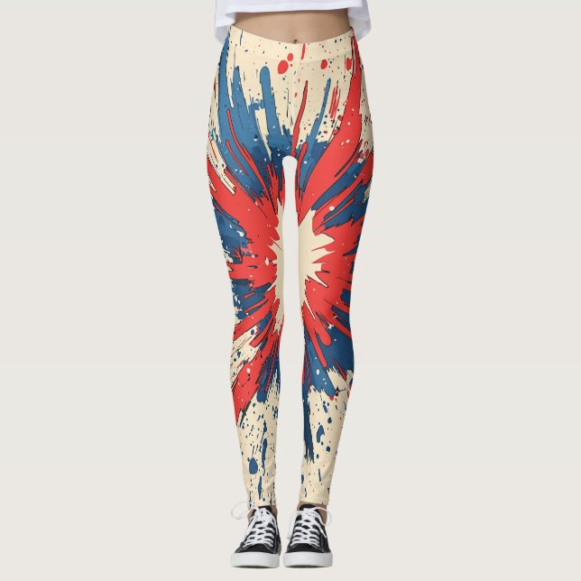 Comic Style Pop Art Explosion (5) Leggings (Front)