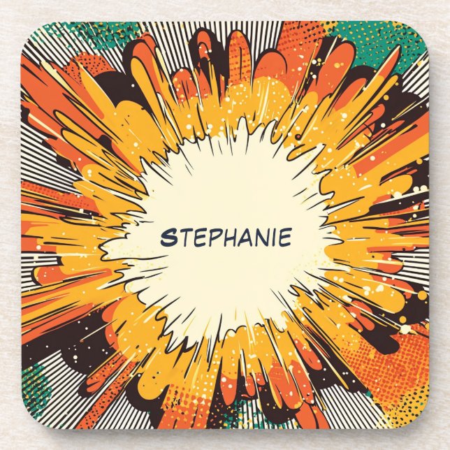 Comic Style Pop Art Explosion (6) Coaster (Front)
