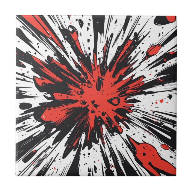 Comic Style Pop Art Explosion (7) Ceramic Tile (Front)