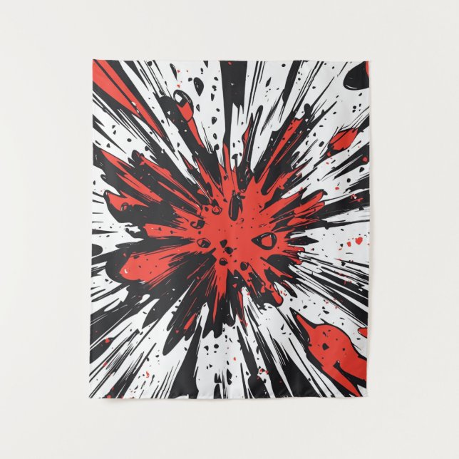 Comic Style Pop Art Explosion (7) Tapestry (Front)