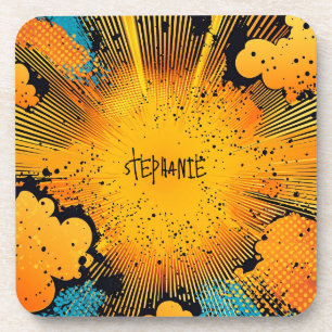 Comic Style Pop Art Explosion (8) Coaster