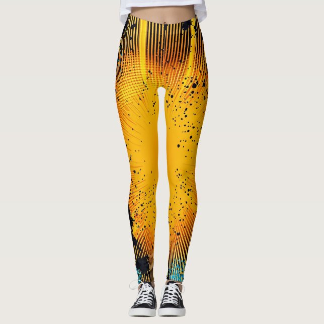 Comic Style Pop Art Explosion (8) Leggings (Front)