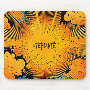 Comic Style Pop Art Explosion (8) Mouse Pad