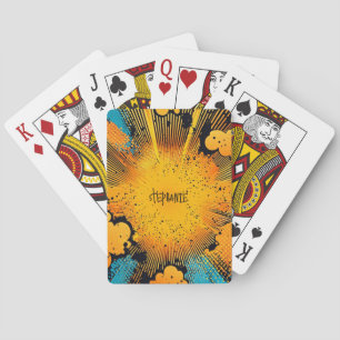 Comic Style Pop Art Explosion (8) Playing Cards