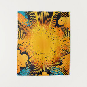 Comic Style Pop Art Explosion (8) Tapestry