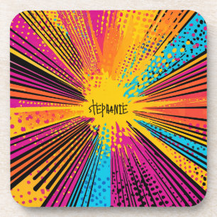 Comic Style Pop Art Explosion (9) Coaster