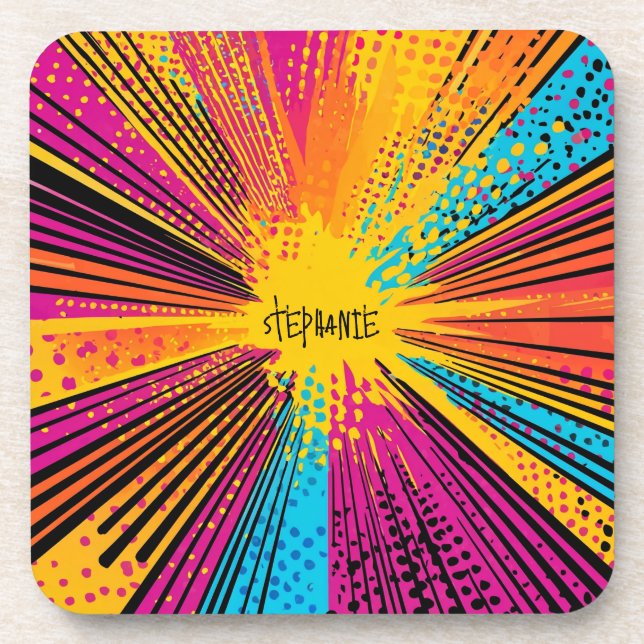 Comic Style Pop Art Explosion (9) Coaster (Front)