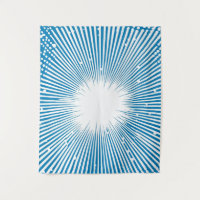 Comic Style Pop Art Explosion - Blue and White