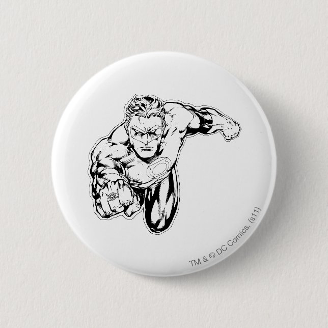 Comic Style - Ring in front, Black and White 6 Cm Round Badge (Front)