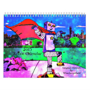 Comic Style Robots 2015 Monthly Calendar