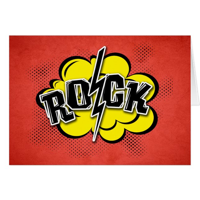 Comic style rock illustration (Front Horizontal)