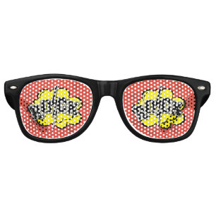 Comic style rock illustration retro sunglasses