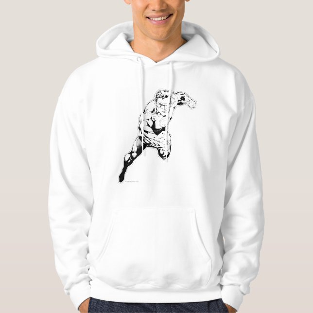 Comic Style - Swift Jump, Black and White Hoodie (Front)