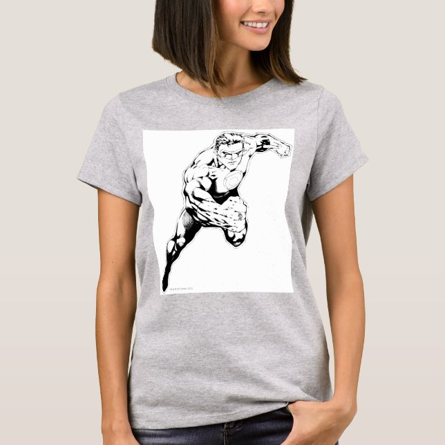 Comic Style - Swift Jump, Black and White T-Shirt (Front)