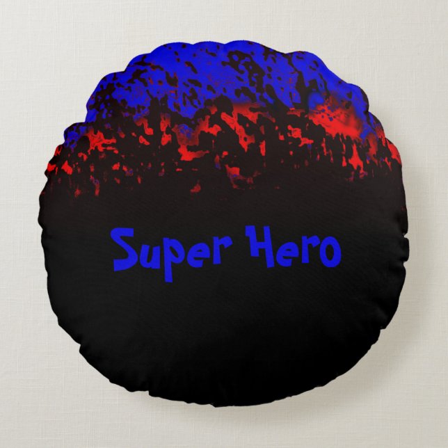 Comic Super Hero Design Round Cushion (Front)