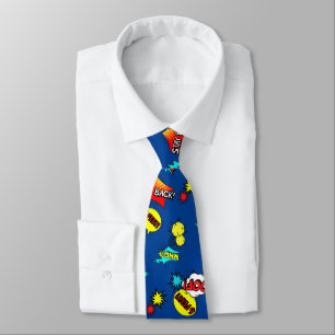 Comic Super Hero Stay Back 6 Feet 2020 Keepsake Tie