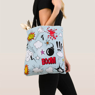 Comic Symbols Tote Bag