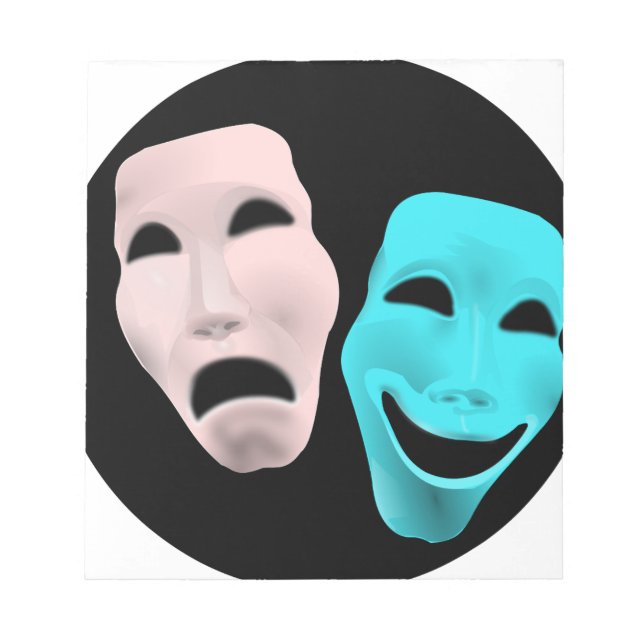 Comic Theatre Masks Notepad (Front)