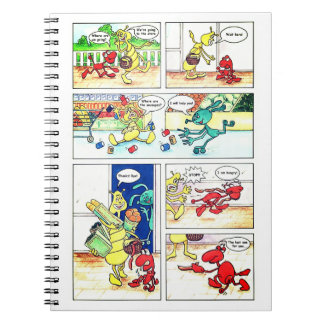 Comic with fantasy figures notebook