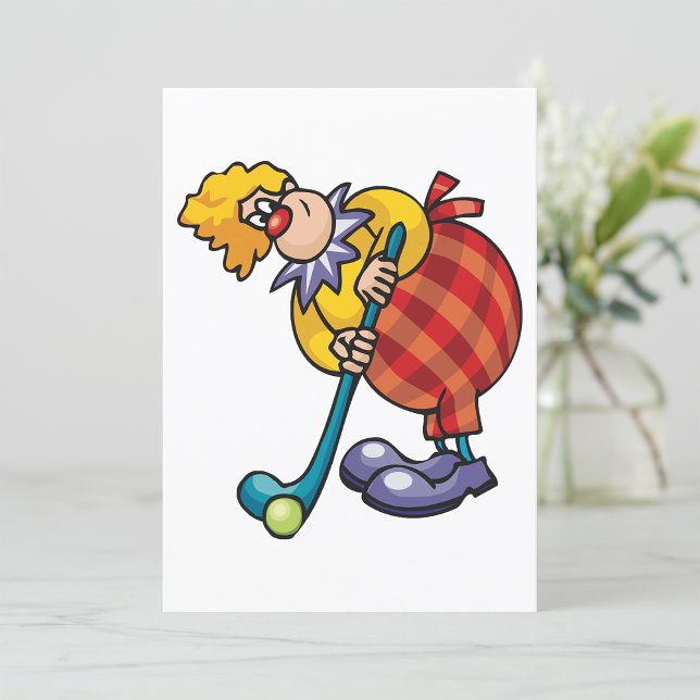 Comical Clown Hockey Player Invitation (Creator Uploaded)