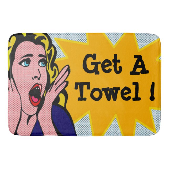 Comical Comic Style, add text Bath Mat (Front)