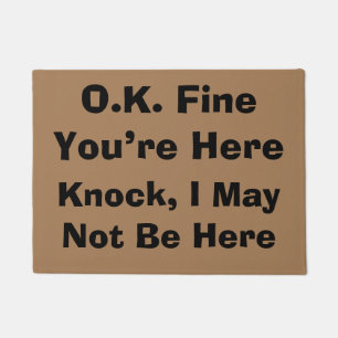 Comical , edit text doormat
