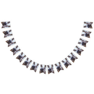 Comical Grey Smiling Donkey Bunting