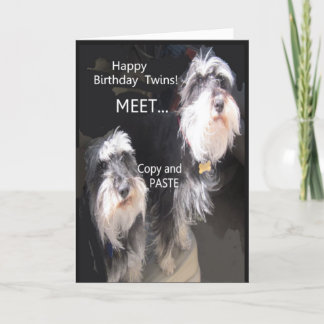 Comical Happy Birthday twins Card