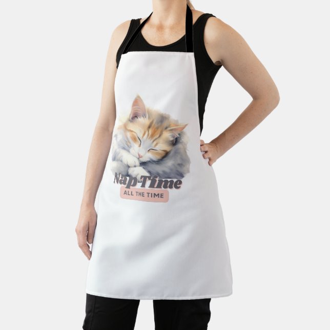 Comical Kitten Gifts for Cat Moms Apron (Insitu)