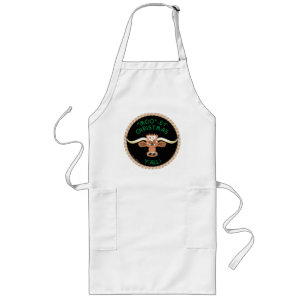 Comical Longhorn Steer Long Apron