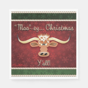 Comical Longhorn Steer Napkin