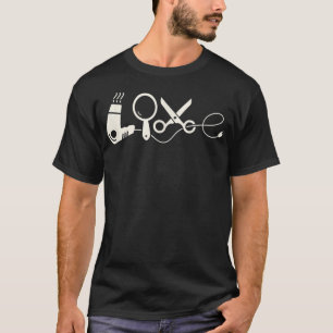 Comical LOVE Hairstylist Men and Women Barber Gif T-Shirt