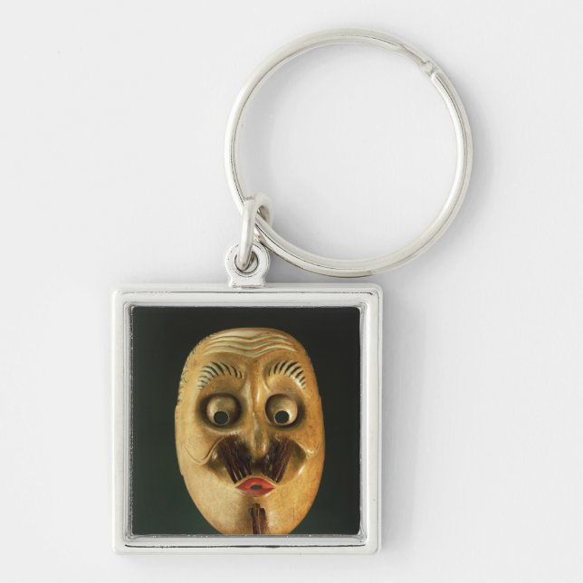 Comical Mask, Noh Theatre Key Ring (Front)