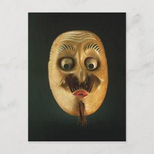 Comical Mask, Noh Theatre Postcard