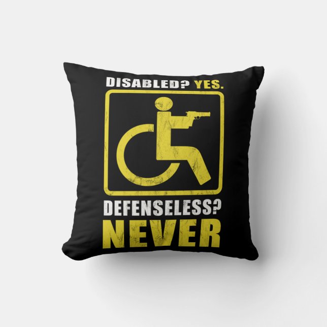 Comical Men Women Handicap Funny Wheelchair Disabl Cushion (Front)
