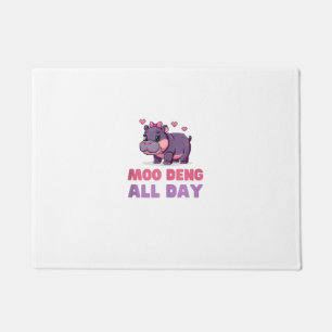 Comical MOO DENG ALL DAY Hippo Revolution Safari Z Doormat