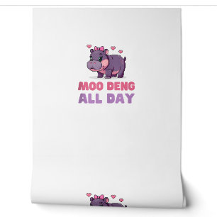 Comical MOO DENG ALL DAY Hippo Revolution Safari Z Wallpaper