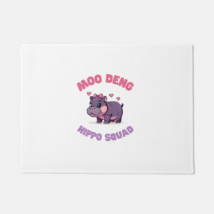 Comical MOO DENG HIPPO SQUAD Hippo Revolution Zook Doormat