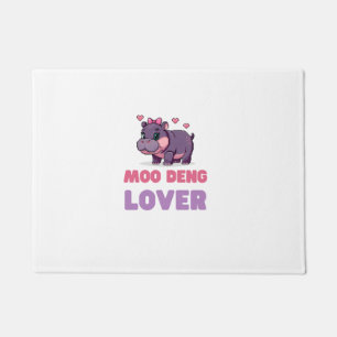 Comical MOO DENG LOVER Wild One Retro Gamer Hippo Doormat